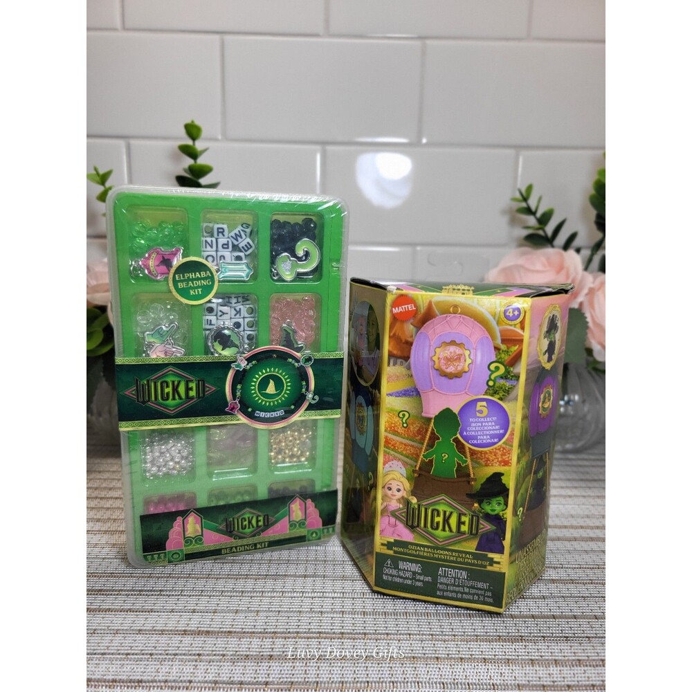Mattel Wicked Movie Toy Bundle Target Beading Kit & Glinda Ozian Ballon NWT